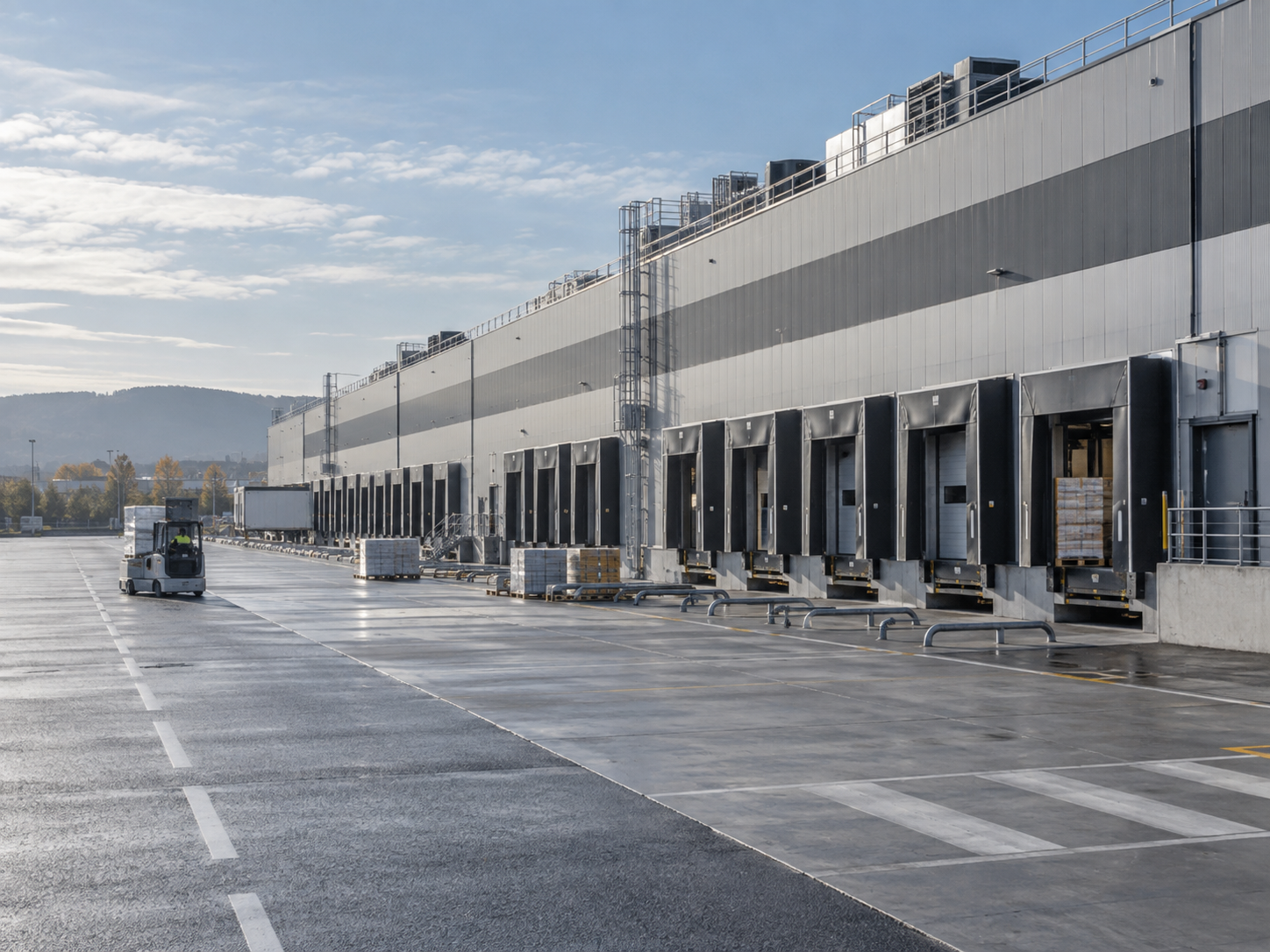 Plateforme logistique française équipée pour réduire ses consommations énergétiques